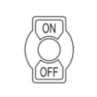 ASITA ASIP-02 TARGHETTA ON-OFF PER INTERRUTTORI A LEVE