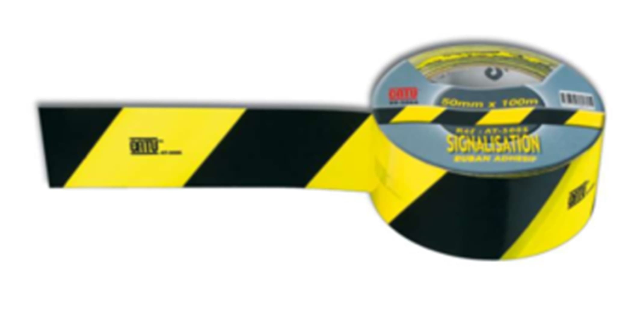 OCMEI SRL OCMAT-5005 NASTRO ADES.GIALLO/NERO 50MMX100M