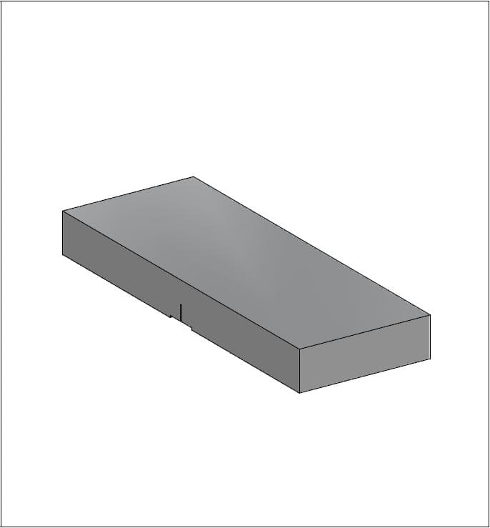 ALUSISTEMI ALUATL061.250 ZAVORRA IN CALCESTRUZZO CON INTAGLIO PER