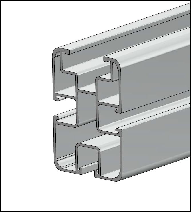 ALUSISTEMI - ALUATLPS4498.L630 PROFILO LONGHERONE 45X65 - IN ALLUMINIO