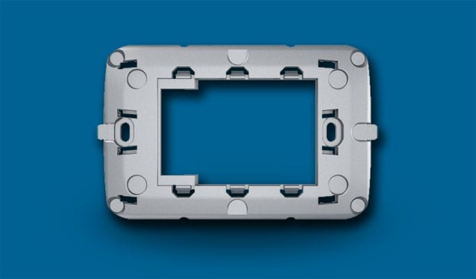 AERTECNICA SPA ATNNA694 SUPPORTO ADATT.PLACCA VIMAR GRIGIO MET.