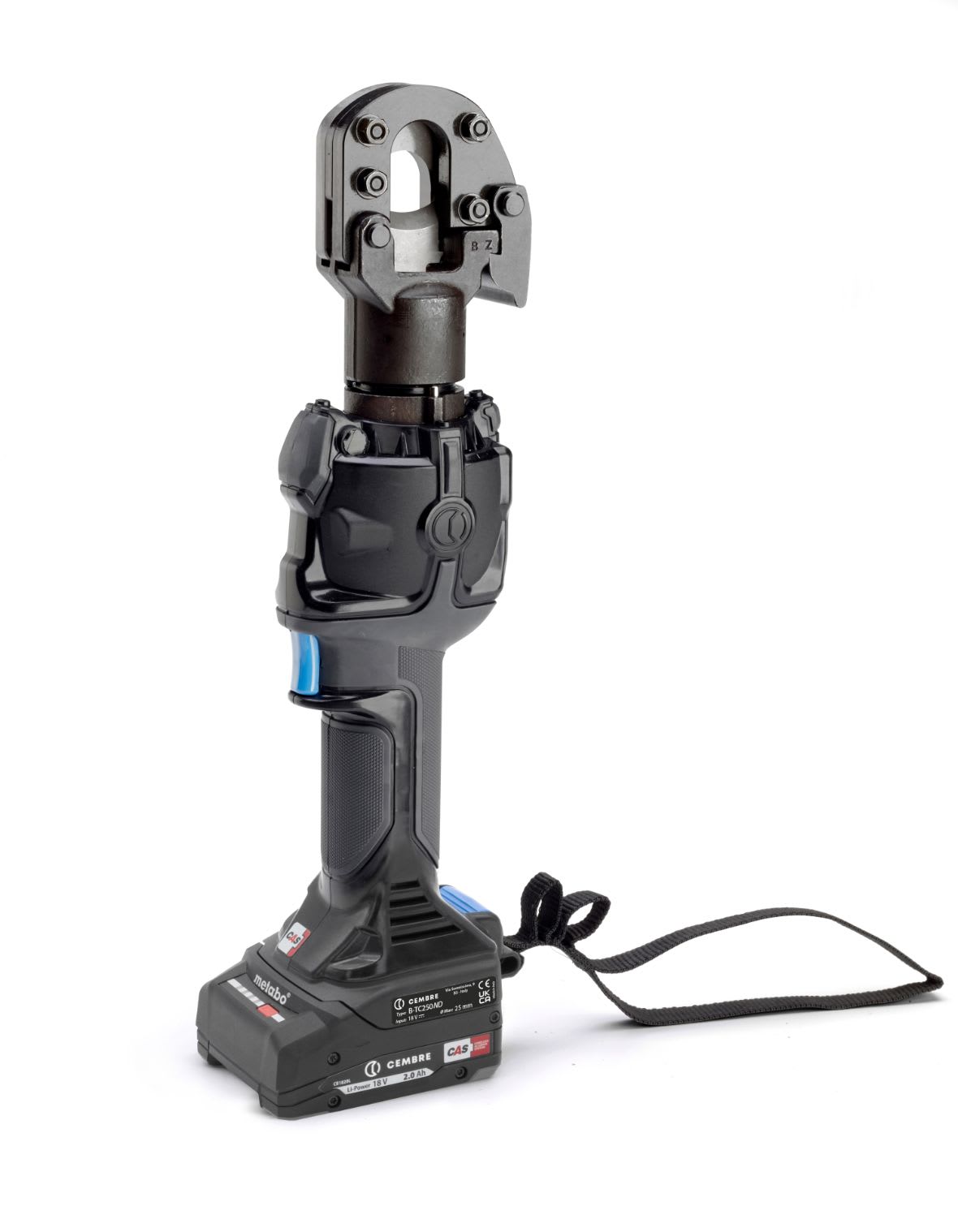 CEMBRE SPA - CEMB-TC250ND UTENSILE OLEODINAMICO A BATTERIA TRANCIAFUNI, BI-LINEAR, PER CONDUTTORI E FUNI IN RAME, ALLUMINIO, ALDREY, ACCIAIO E ALLUMINIO-ACCIAIO CON Ø MAX 25MM