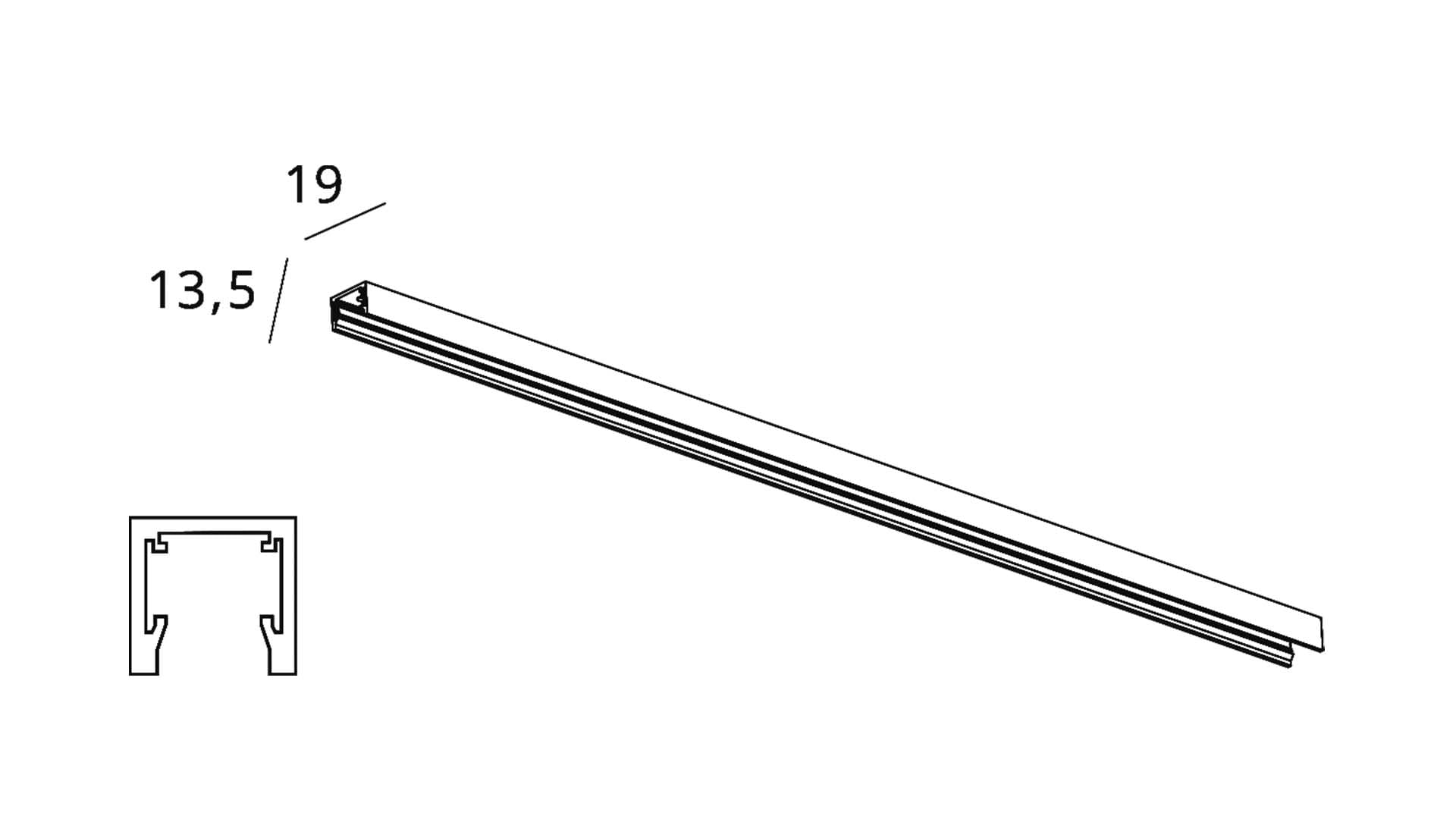 BRILUX GMBH SRL BRIB600-TMS0205 MINI TRACK SPORGENTE 42V MAGNET 2,5M NER