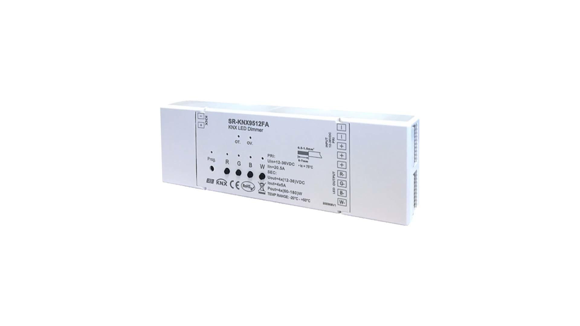 BRILUX GMBH SRL BRIB96-KNX9512FA KNX RGBW DRIVER CV 12-36VDC 4X5A 60-180W