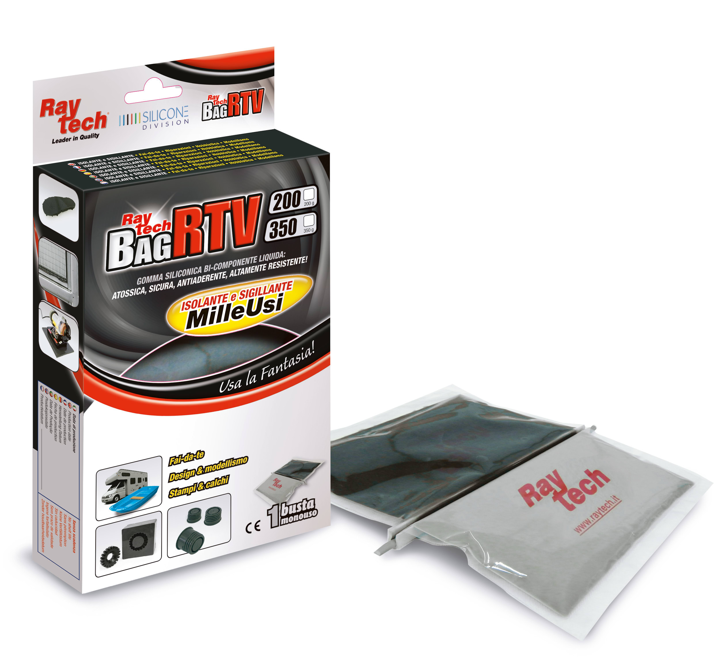 RAYTECH SRL RYTBAGRTV350-N BAG RTV 350-N GOMMA SILICONICA BICOMPONE