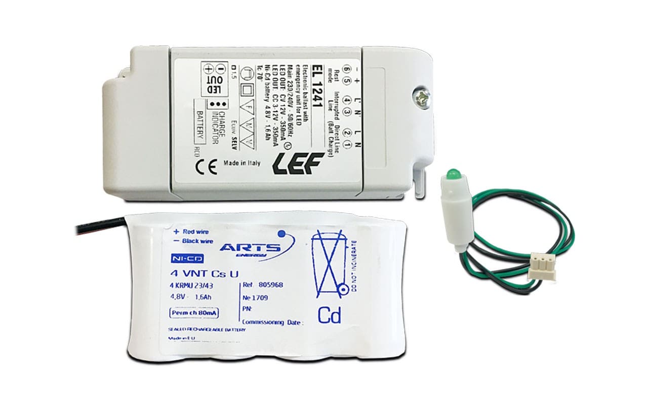 LEF LIGHTING SRL LEFBAT4816P BATTERIA A PACCHETTO 4,8V 1,6AH