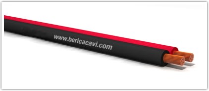 BERICA CAVI SPA - BECB90E02075M PIATTINA ROSSO-NERO 2X0.75 E
