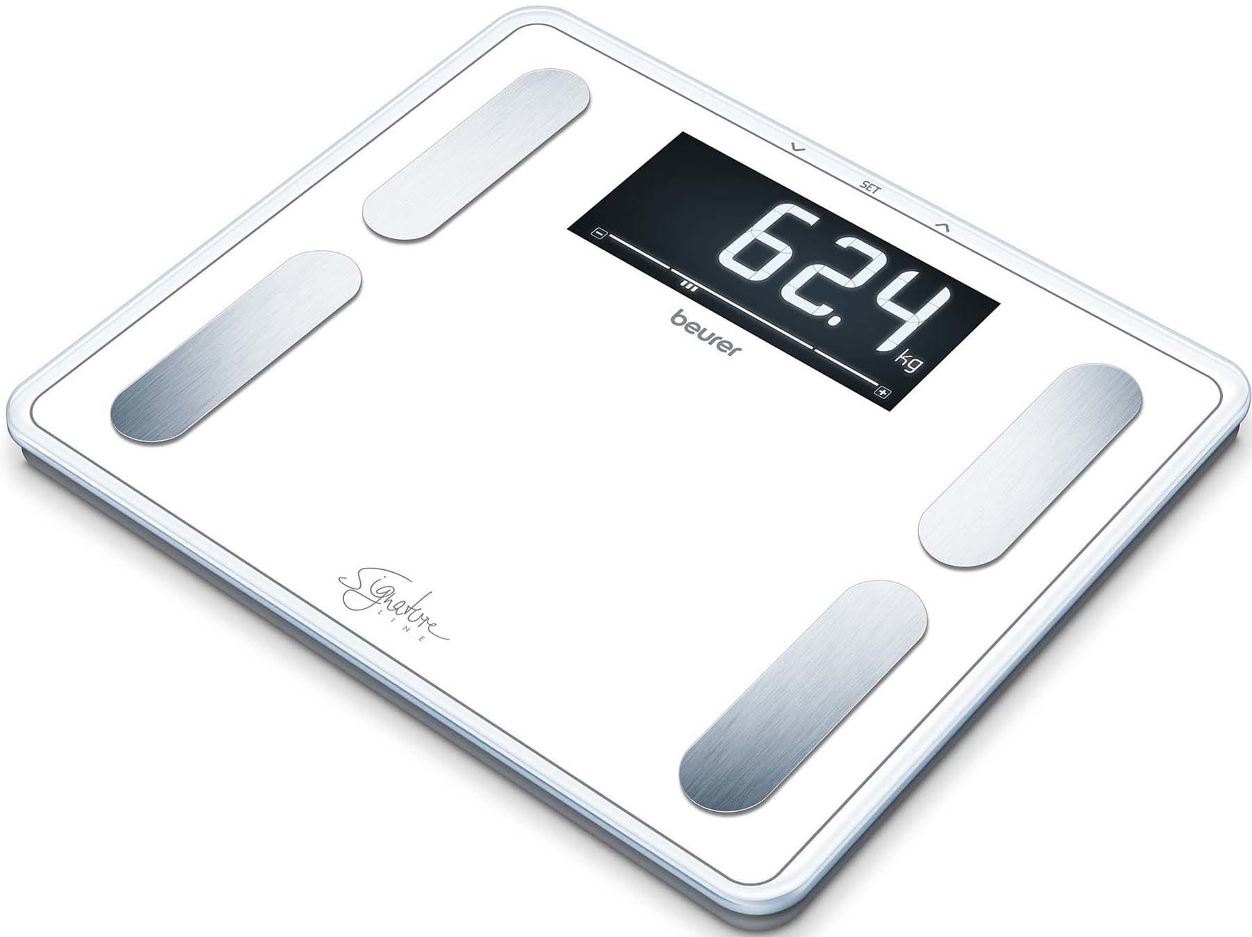 BEURER BUE73573 Fettanalysewaage b.200kg Glas XXL-LCD BM