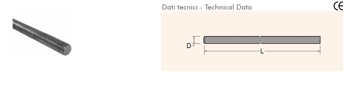 LUCIANO RUSSO SRL - LRSBFM10Z BARRA FILETTATA D=10MM - L=1M SENDZ