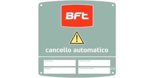 BFT BFT2609053 CMS ITALIA BFT 180X180 CARTELLO AVVERT