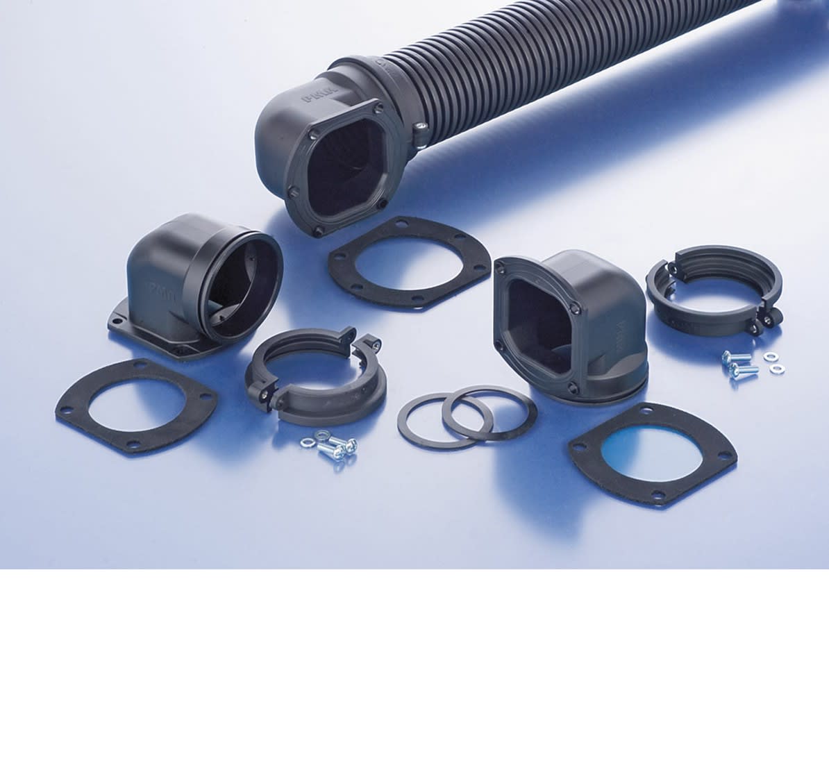 ABB SPA - ABBBGO-70 RACC.A FLANGIA 90G DN070 PA6 BK IP65