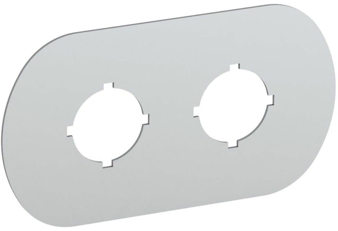 ABB SPA - ABBKV 718 8 MA6-1002 TARGHETTA 2 FORI ALLUMINIO