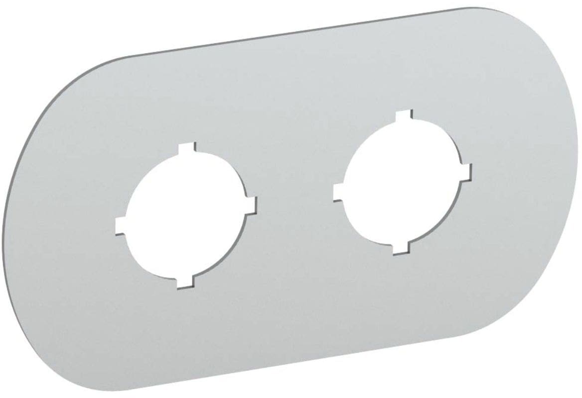 ABB SPA - ABBKV 718 8 MA6-1002 TARGHETTA 2 FORI ALLUMINIO