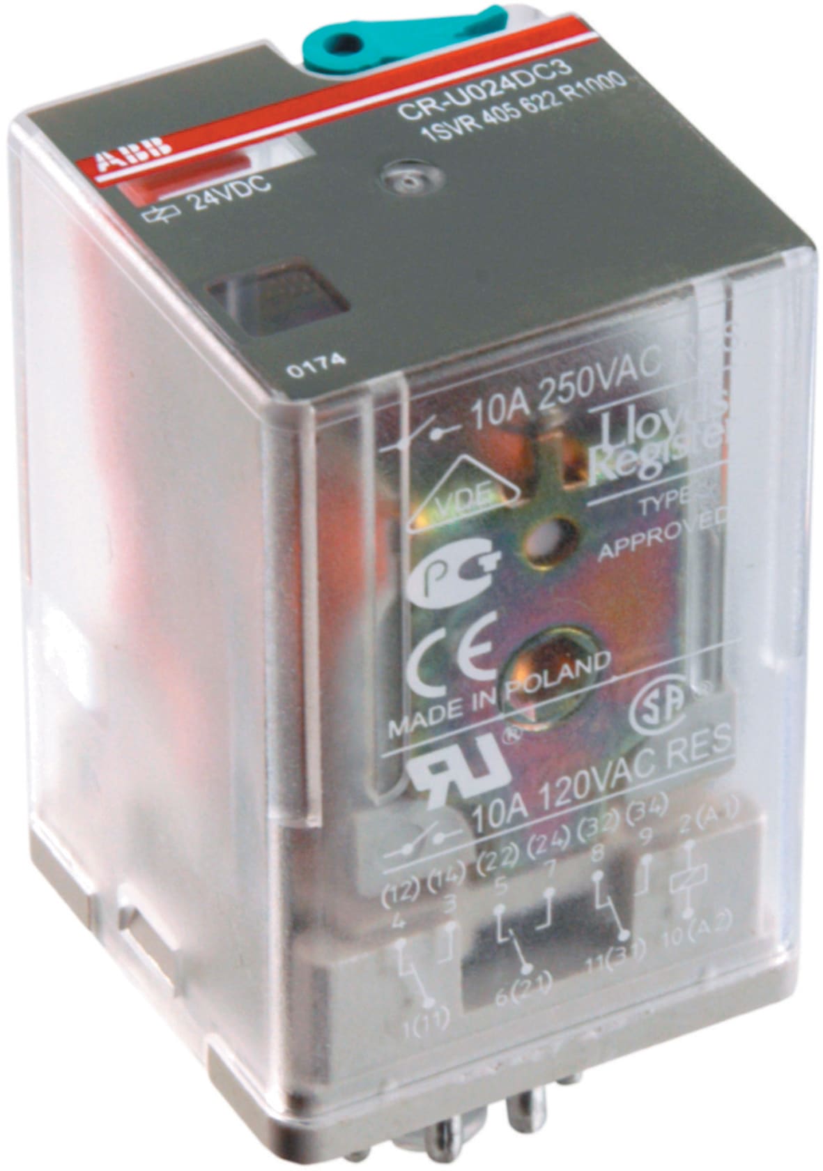 ABB SPA - ABBER 649 4 CR-U024DC3 ALIMENT. 24VDC 3 C/O 250V/10A