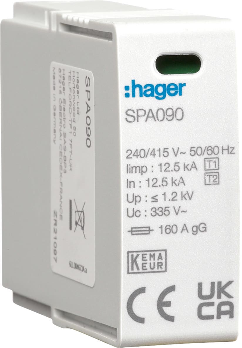 HAGER HAGSPA090 CARTUCCIA L-N PER SPD TIPO SPA9XX