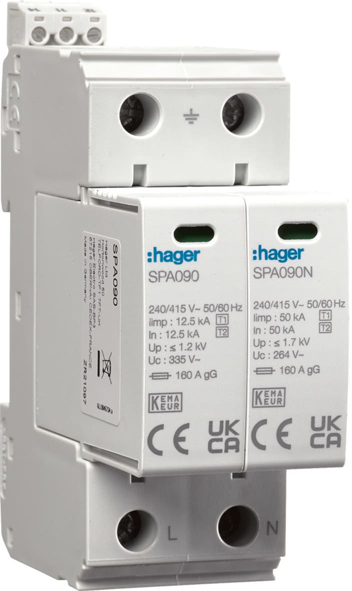HAGER HAGSPA911 SPD T1+T2 2P TN-S/TT 12,5CON CONT AUX