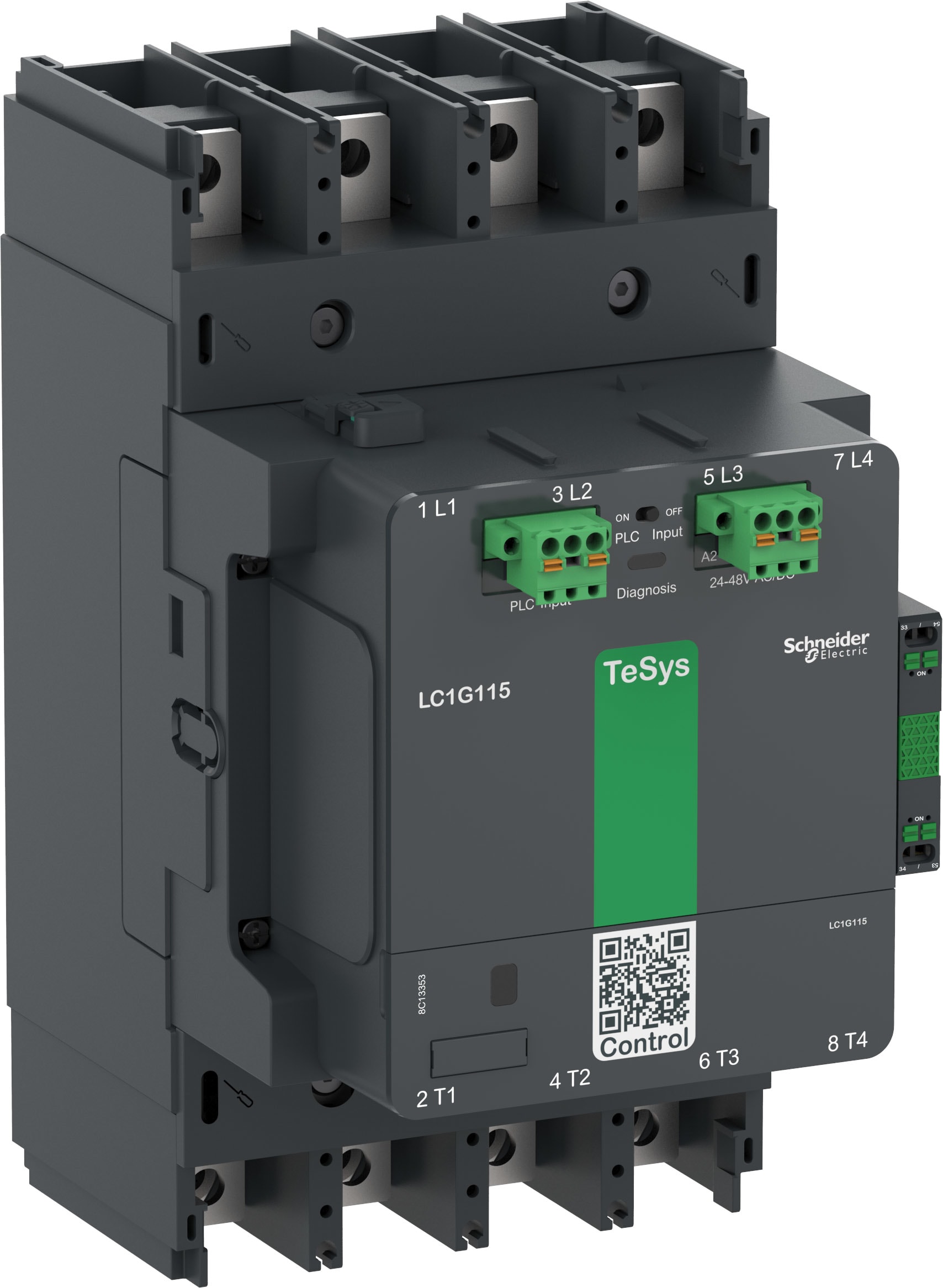 SCHNEIDER ELECTRIC - SNRLC1G1854BEEA CONTATT.TESYS G 185A 4P ADV 24-48 V ACDC