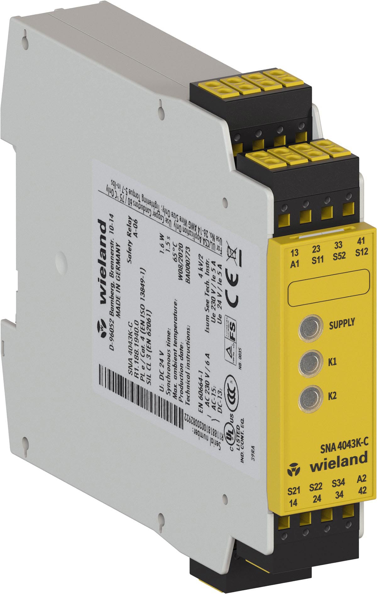 WIELAND ELECTRIC SRL WIER1.188.1940.0 SNA4043K-C AC/DC 24V 50-60HZ (A)