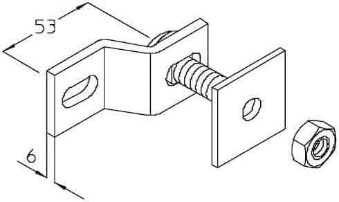 DIETZEL - DIE077546 Winkellasche,f. KHI,90x40mm,1xFRS 12x30F