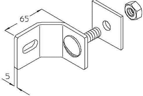 DIETZEL - DIE023437 Winkellasche,f. KHI,50x65mm,1xFRS 12x30F