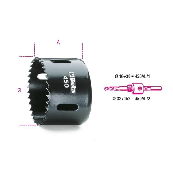 BM SPA - BMM004500019 Seghe a tazza in acciaio HSS-Co 8%