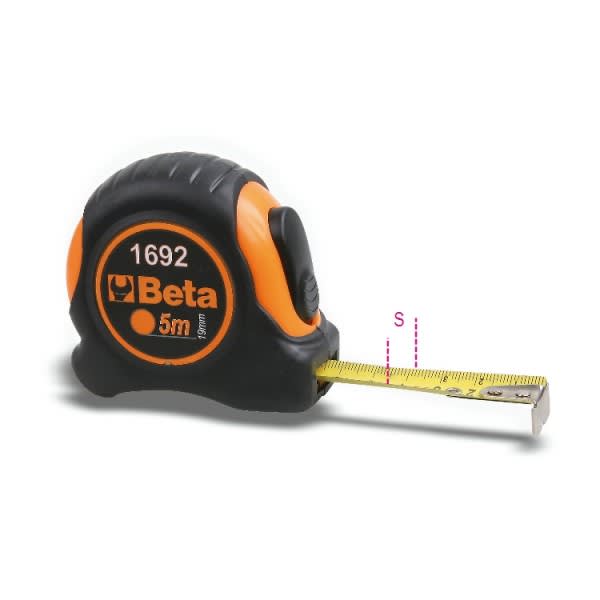 BM SPA - BMM016920055 Flessometri cassa bimateriale in ABS antiurto nastro in acciaio classe di precisione II