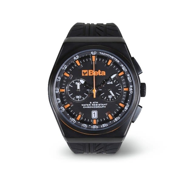 BM SPA - BMM095930050 Cronografo, cassa in acciaio, water resistant 5ATM, cinturino in silicone
