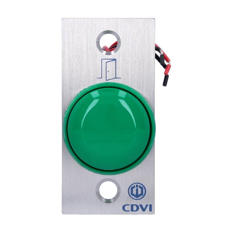CDVI ITALIA SRL CDVBPNONFCHOCCAB PULSANTE A FUNGO VERDE NO/NF CABL+PLACCA