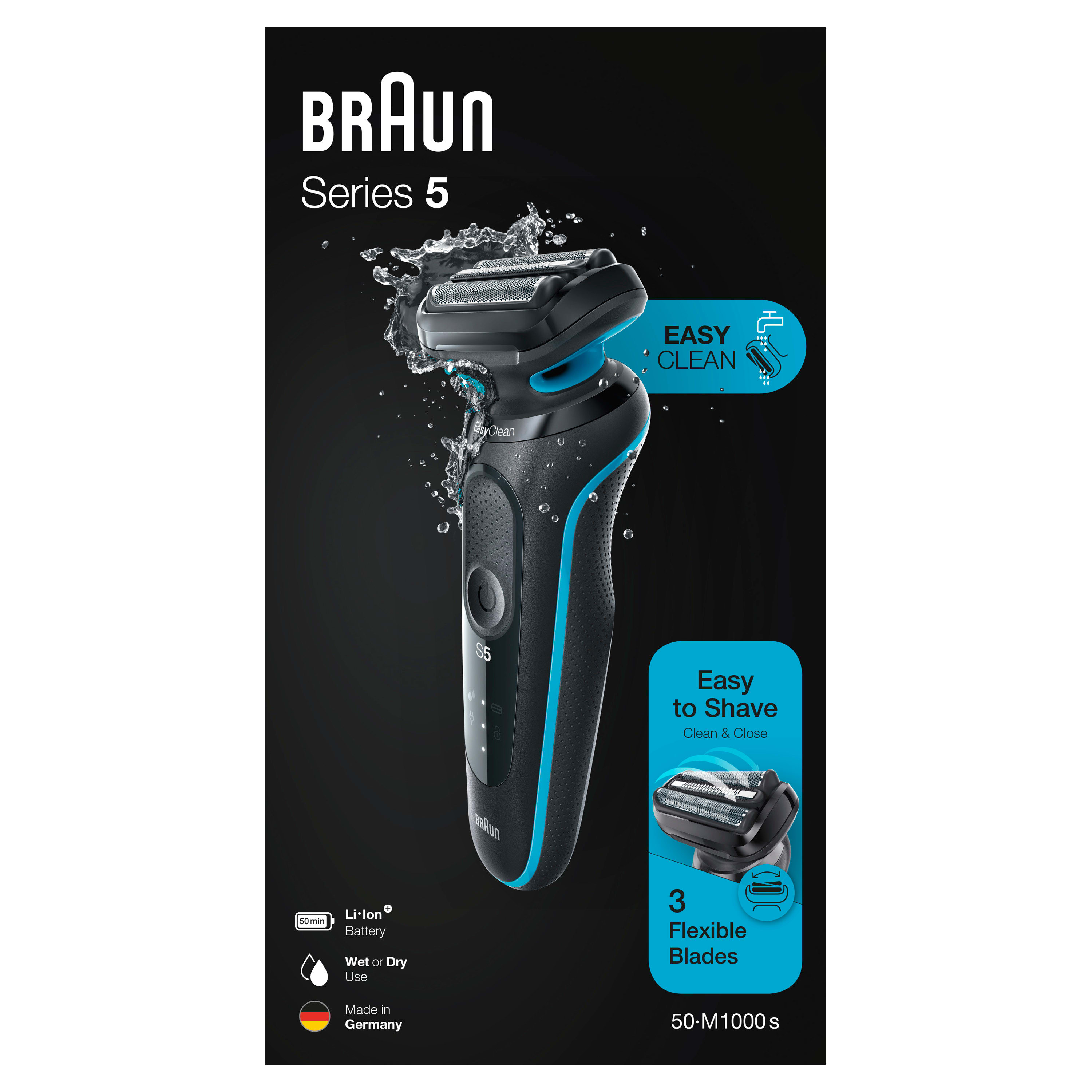 BRAUN BRA242284 Rasierer Series 5 W&D Akku LED Disp. sw-
