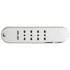 BTICINO BTI3636DBU SLIM MULTIP 4 PRESE + 2 USB INT SAFE BIA