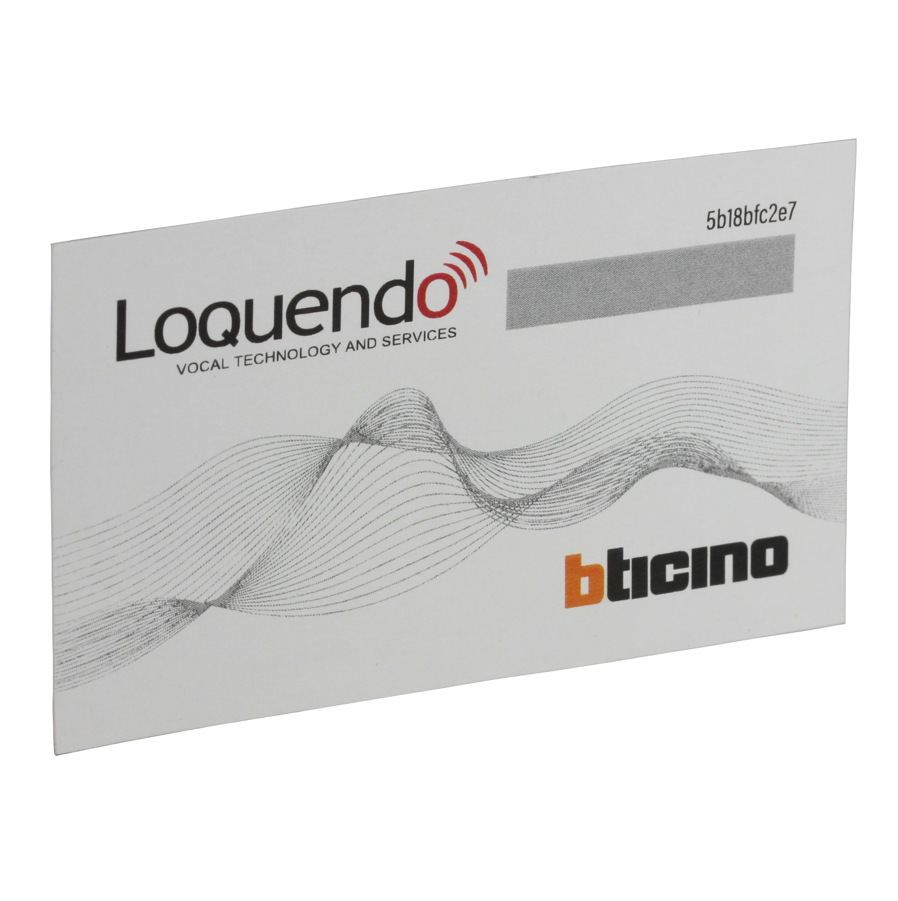 BTICINO BTI4299 CARD LICENZA LOQUENDO