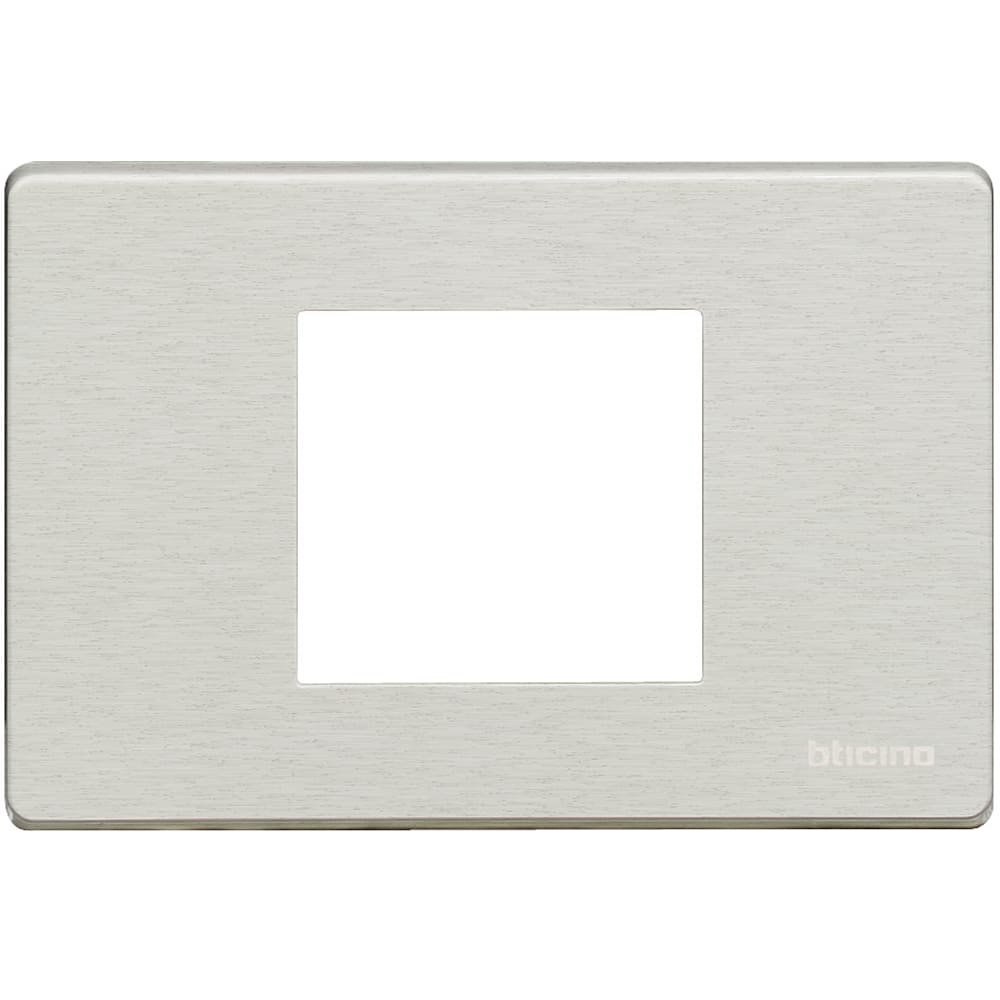 BTICINO BTI503/23A/AL MAGIC - PLACCA 2P CENTRATI ALLUMINIO