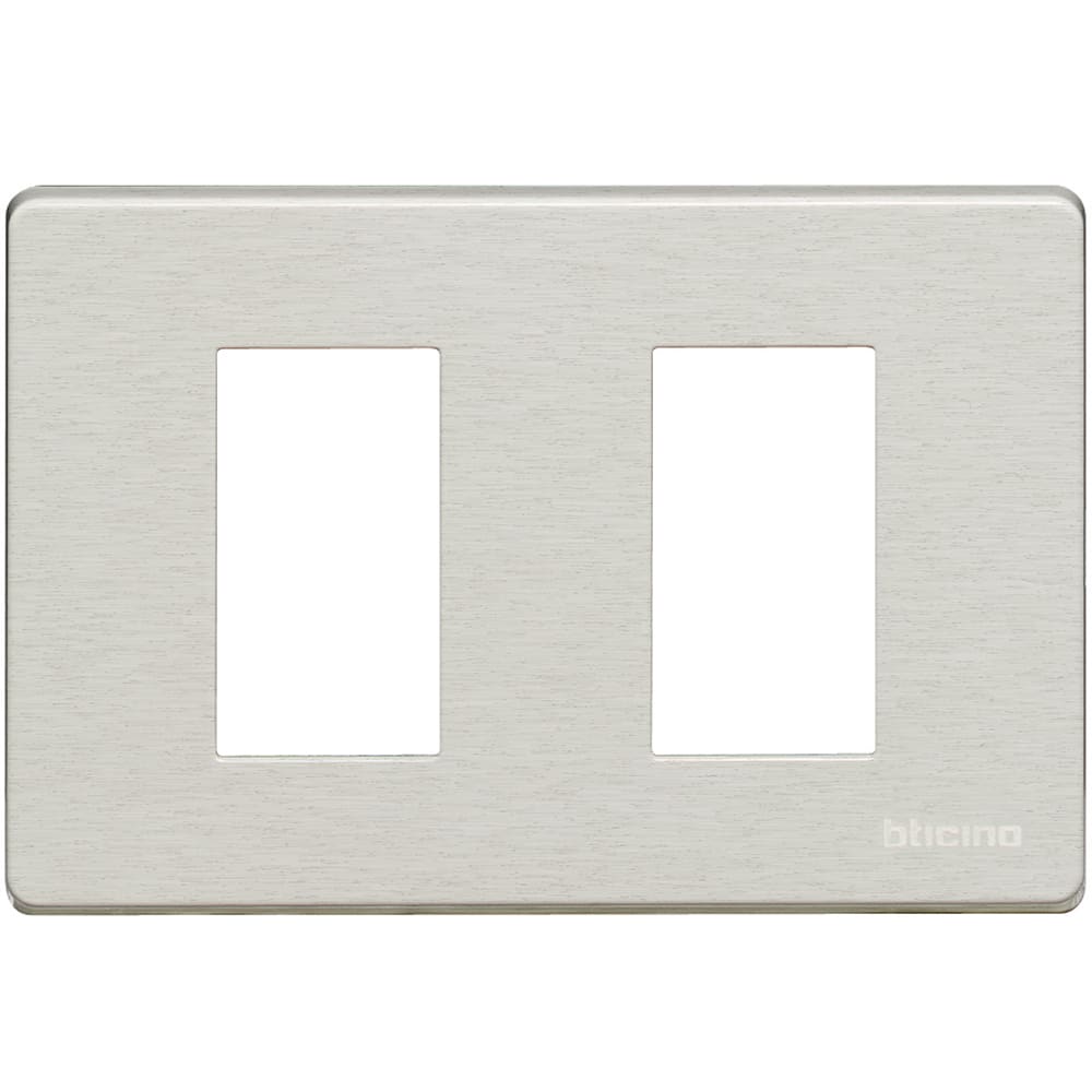 BTICINO BTI503/2A/AL MAGIC - PLACCA 2P ALLUMINIO
