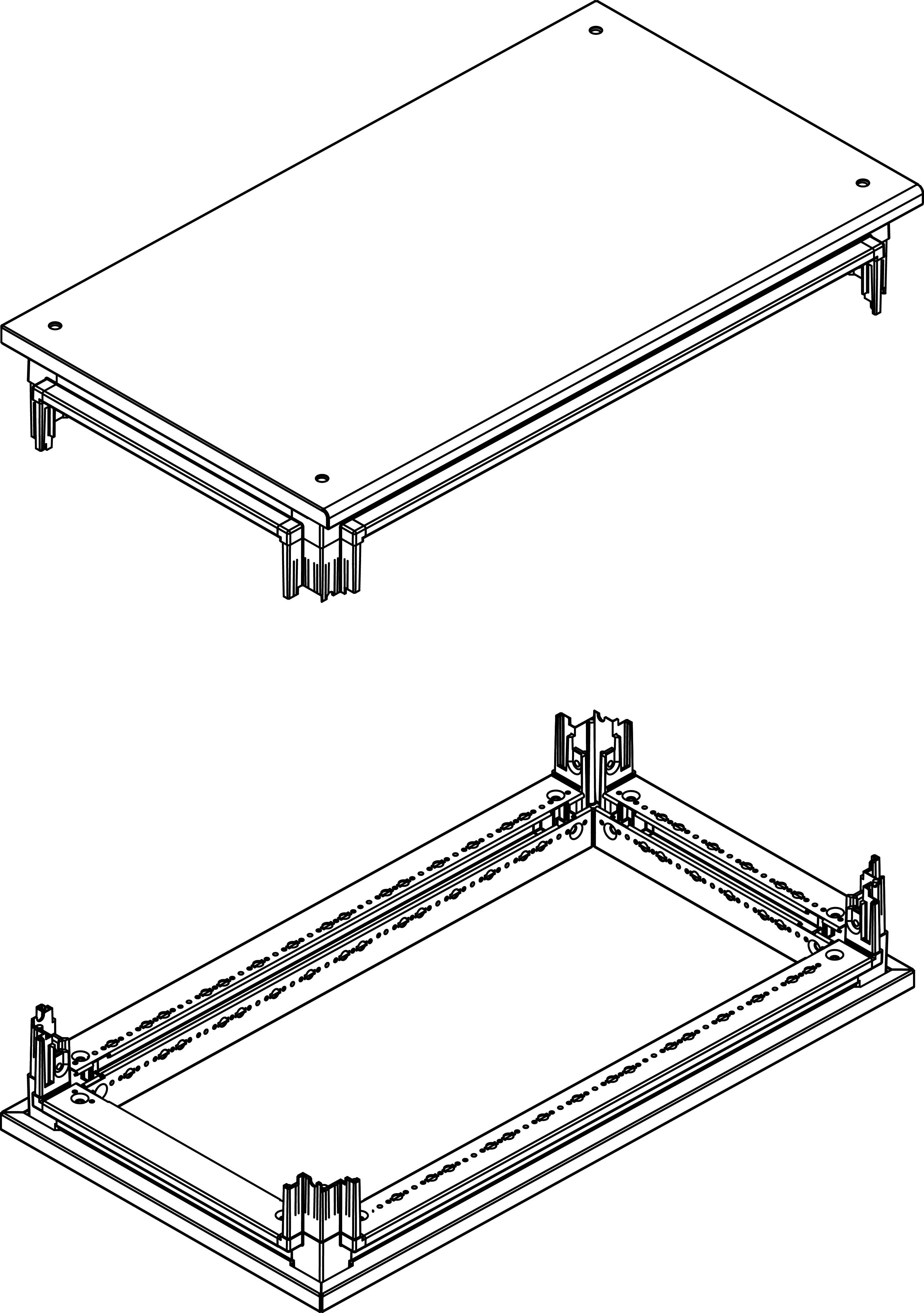 BTICINO BTI91801/83A MAS HDX - BASE TESTA PANN APERTO 850X350