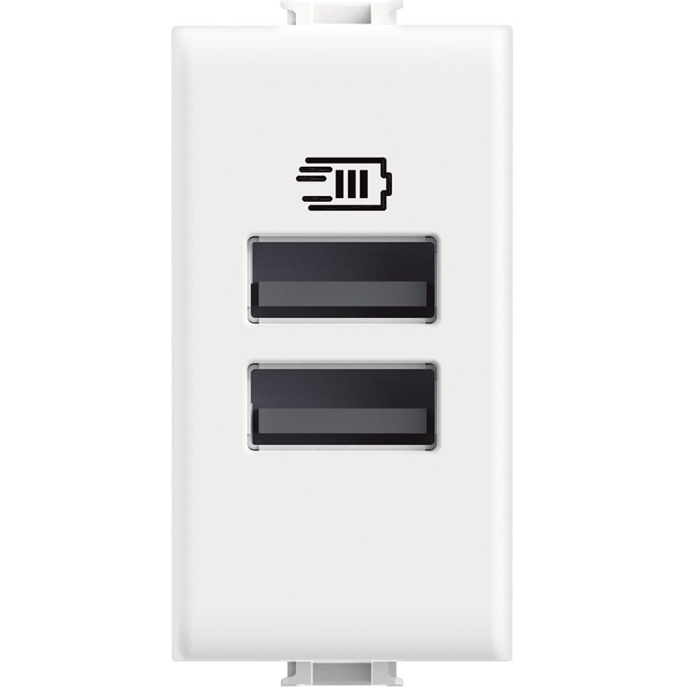 BTICINO BTIAM4191AA MATIX - CARICATORE USB TIPO A+A 1M BIANC