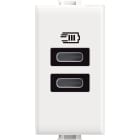 BTICINO - BTIAM4191CC MATIX - CARICATORE USB TIPO C+C 1M BIANC