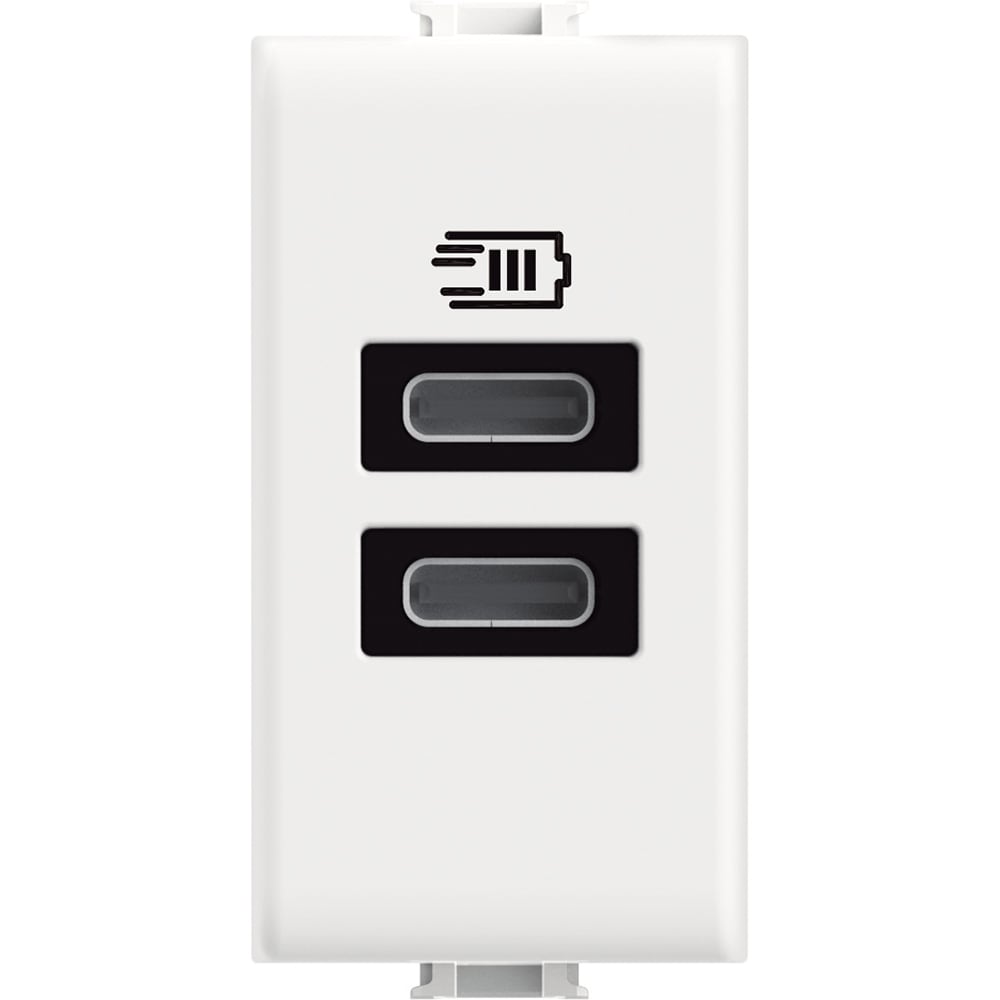 BTICINO BTIAM4191CC MATIX - CARICATORE USB TIPO C+C 1M BIANC