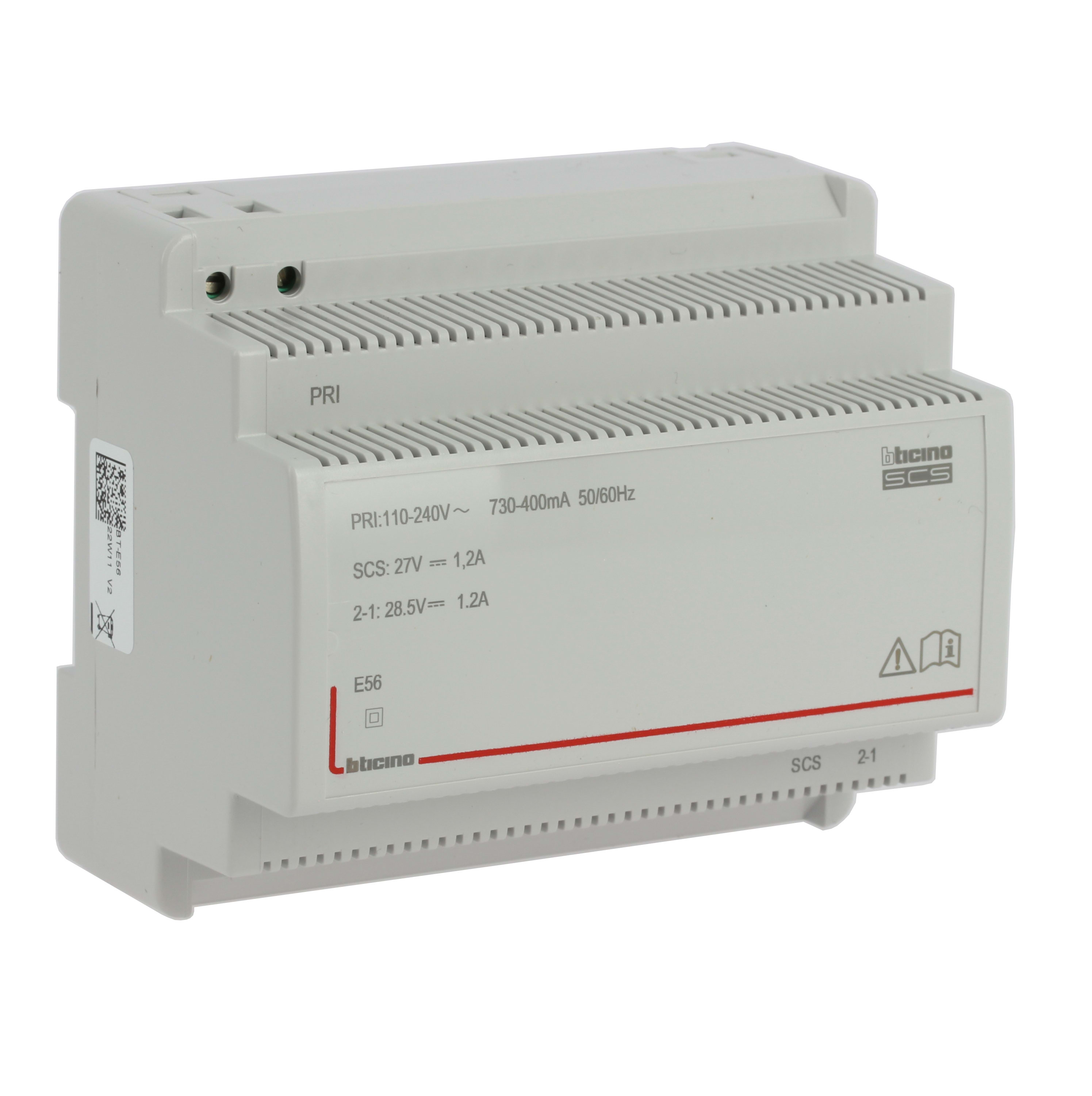 BTICINO BTIE56 ALIMENTATORE BUS SCS 6MOD 1.2 A 110-240