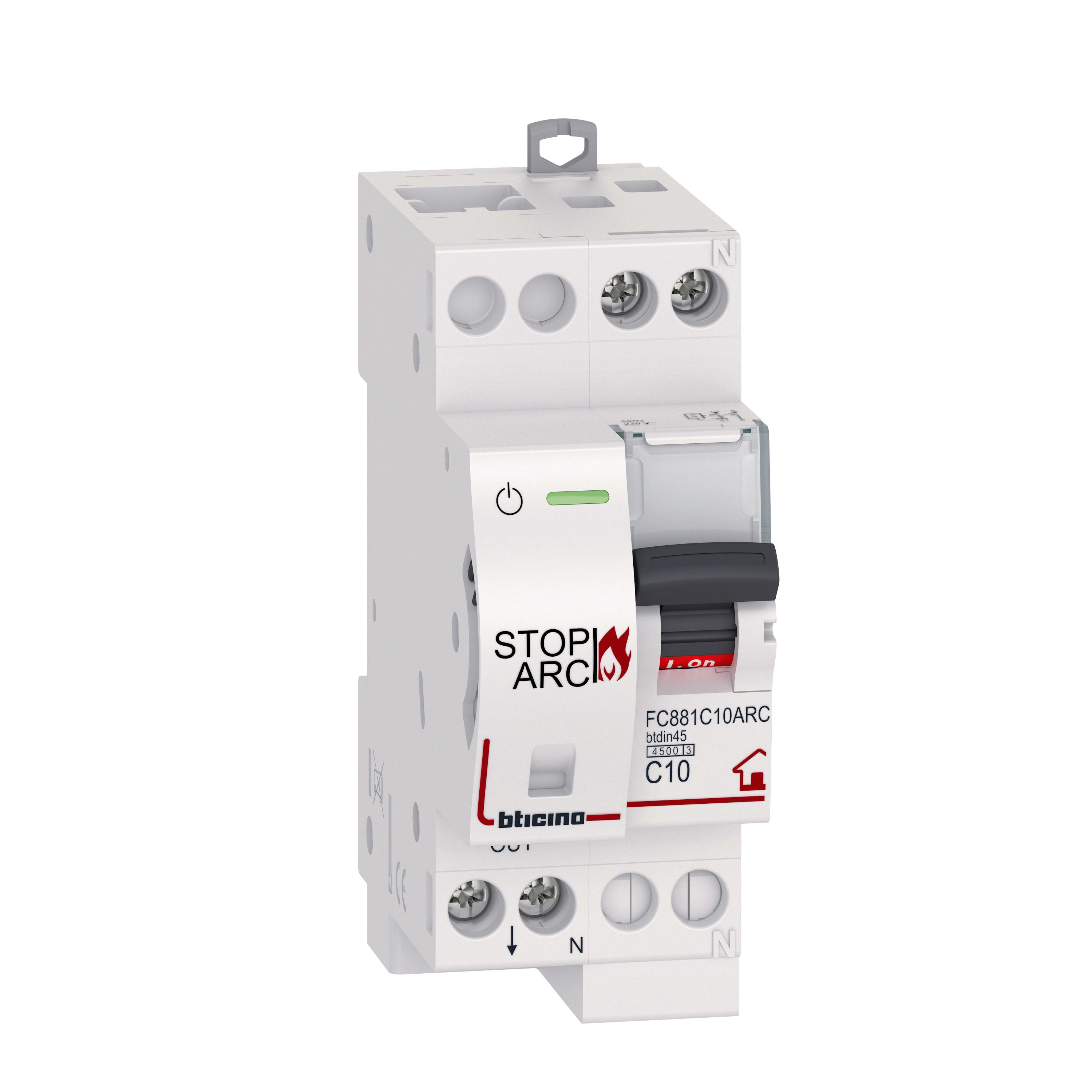 BTICINO BTIFC881C10ARC BTDIN STOP ARC 1P+N C10 4500A