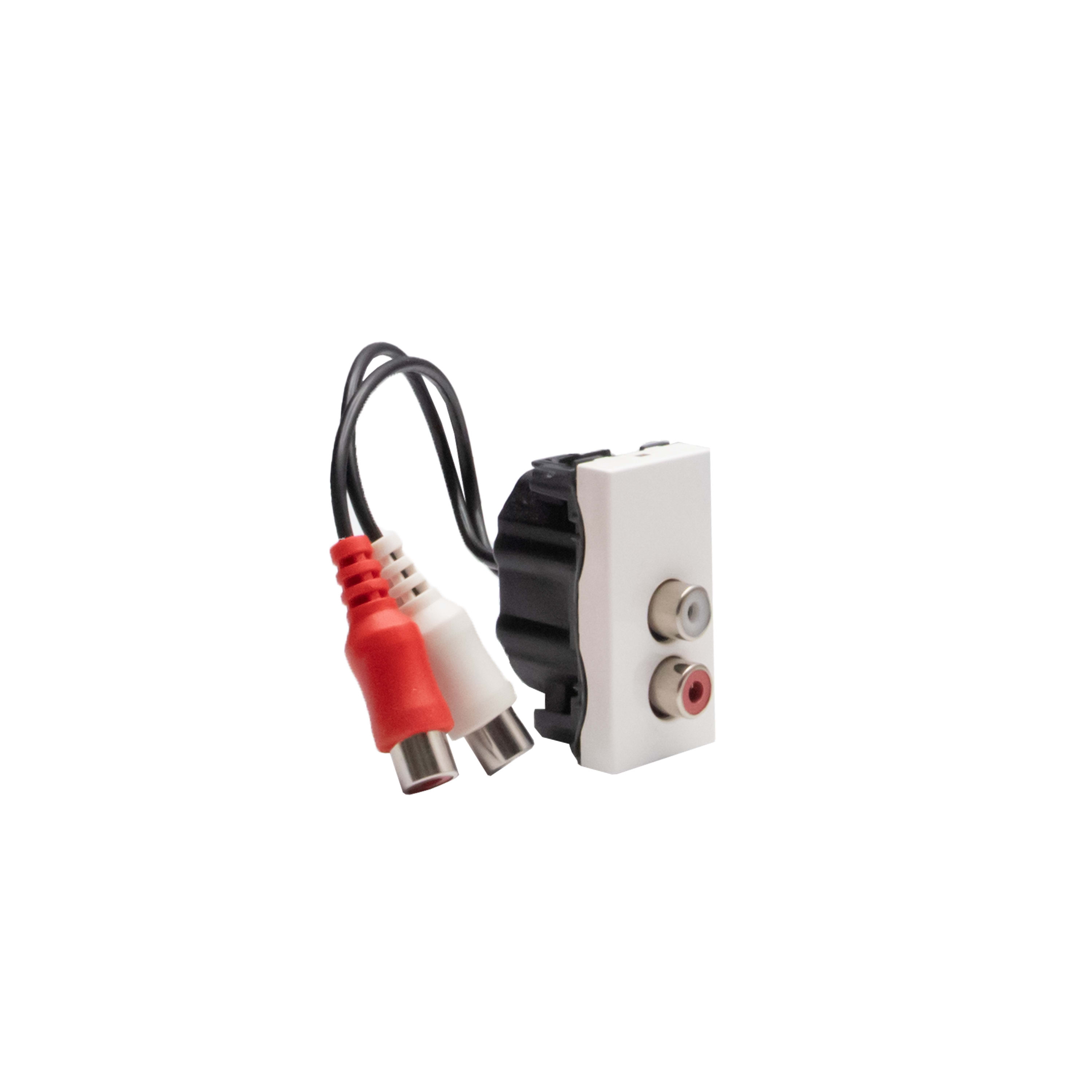 BTICINO BTIJW4269R MATIXGO - MODULO DOPPIO RCA BIANCO