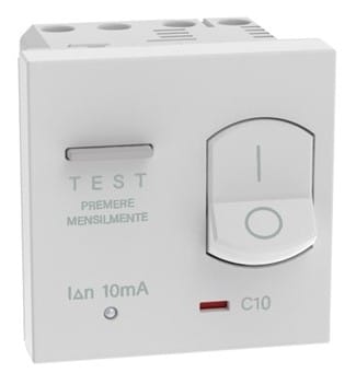BTICINO - BTIJW4305A10 MATIXGO - RCBO 1P+N 10A 10MA BIANCO