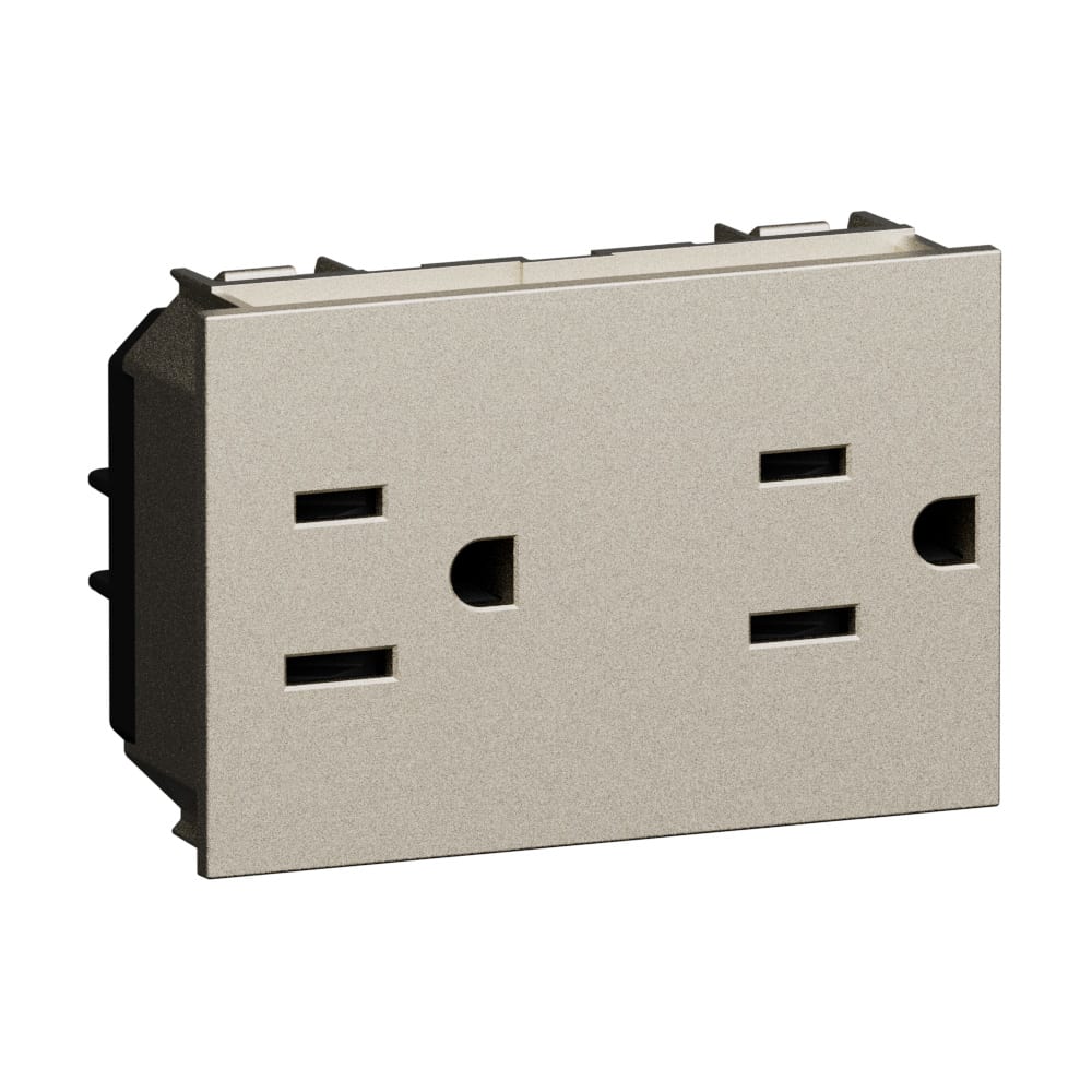 BTICINO BTIKC4188 L.NOW - PRESA DUPLEX US 2P+T 15A CHAMPAG