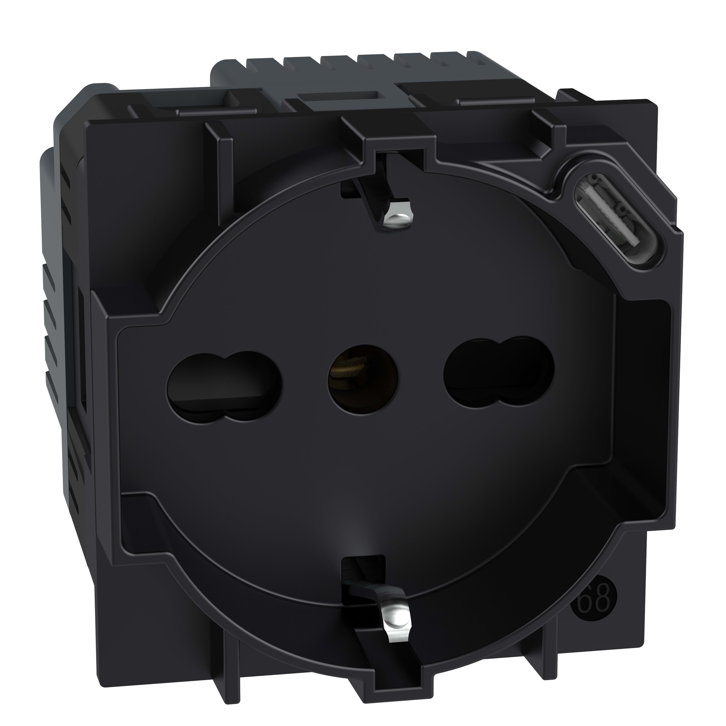 BTICINO BTIKG4140A16USB L.NOW - PRESA ITA P40+USB 18W TIPOC NERO