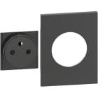 BTICINO - BTIKG55M3F L.NOW - COVER PRESA FR/BE FLAT 3M NERA