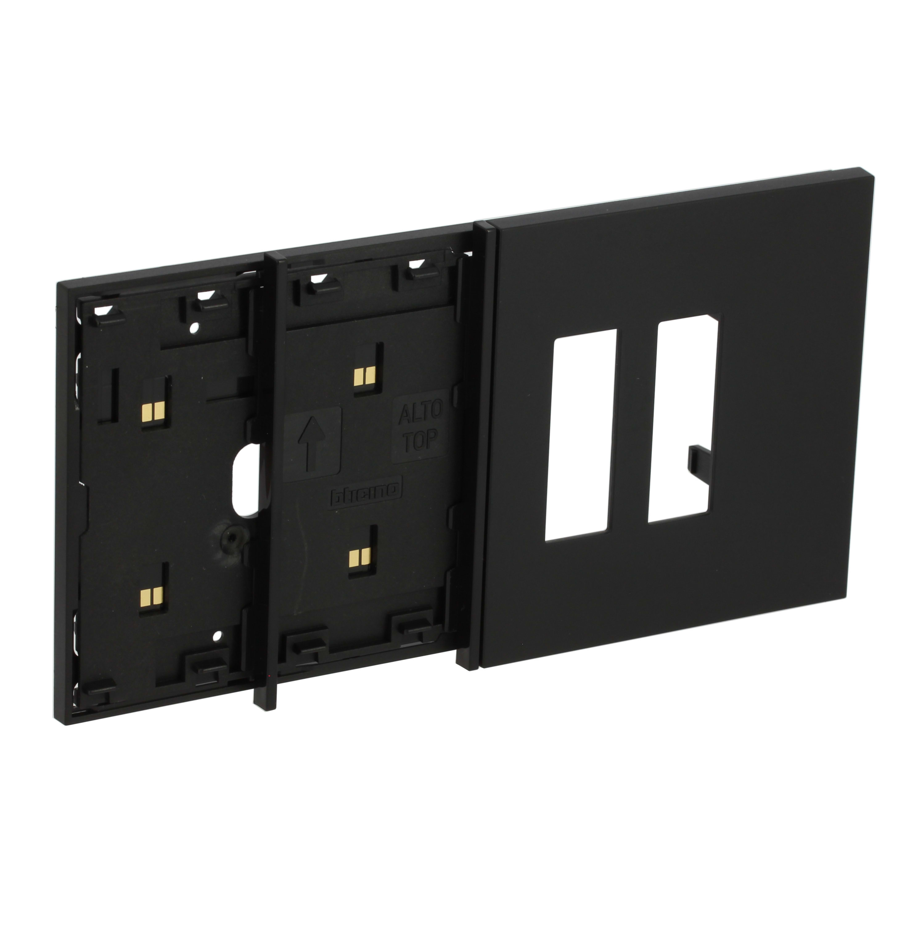 BTICINO BTIKG8104M02 L.NOW - FRAME 4M NERO MOSTR DOPPIA PRESA