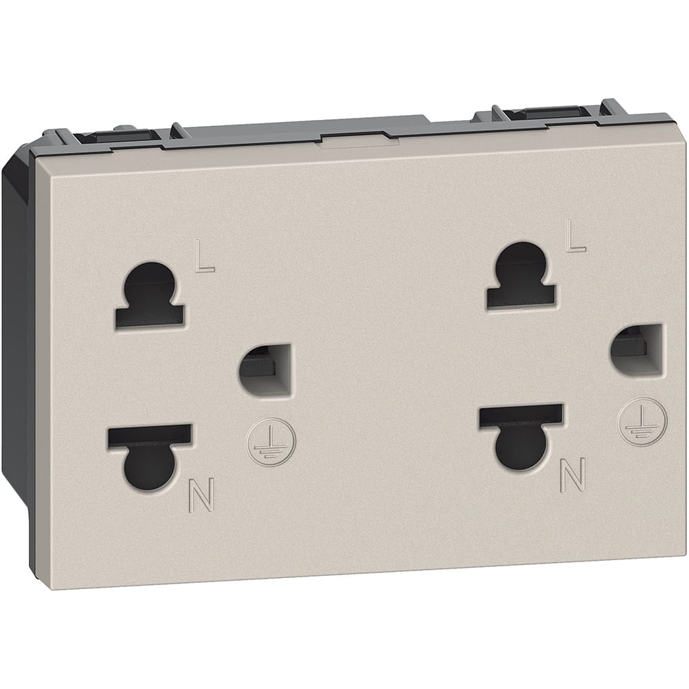 BTICINO BTIKM4185 L.NOW - PRESA DUPLEX UNI 2P+T 16A SABBIA