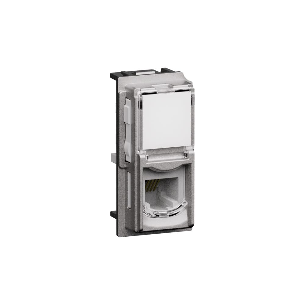 BTICINO BTIKS4258RJ11 L.NOW - connettore RJ11 (4/6) K10 steel