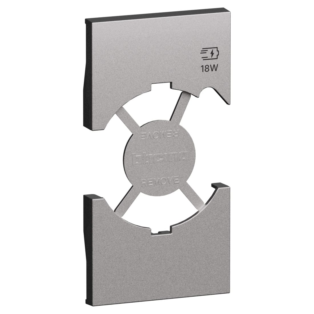BTICINO BTIKS68 L.NOW - cov. presa P40+USB 2M steel