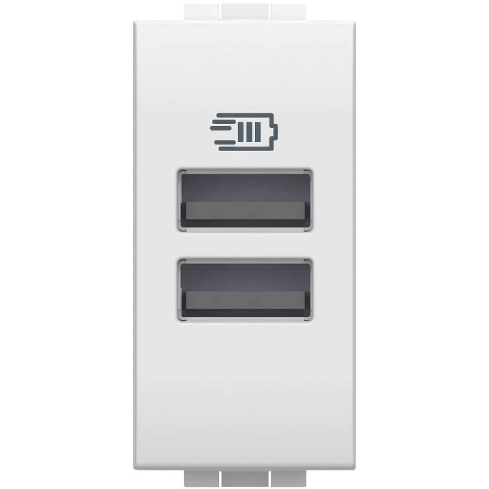 BTICINO BTIN4191AA LL - CARICATORE USB TIPO A+A 1M BIANCO