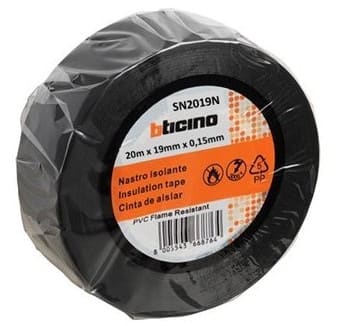 BTICINO BTISN2019N NASTRO ISOLANTE 19MM X 20M NERO